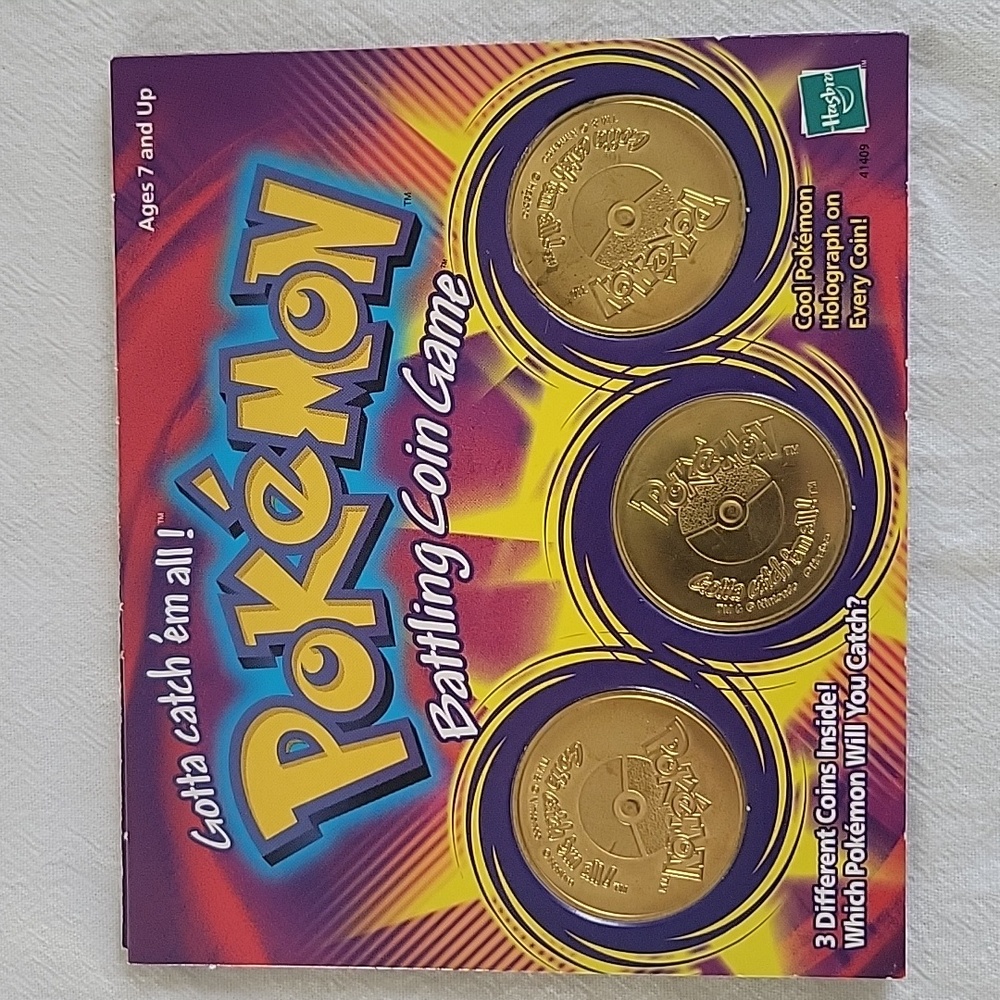Pokémon Battling Coin Game. Holograph on Each. #86 Seel #25 Pikachu #138 Dmanyte
